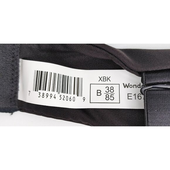 Wonderbra E1677H T Shirt Bra Size 38B Black Polyester Blend Underwire NWT - Picture 6 of 7